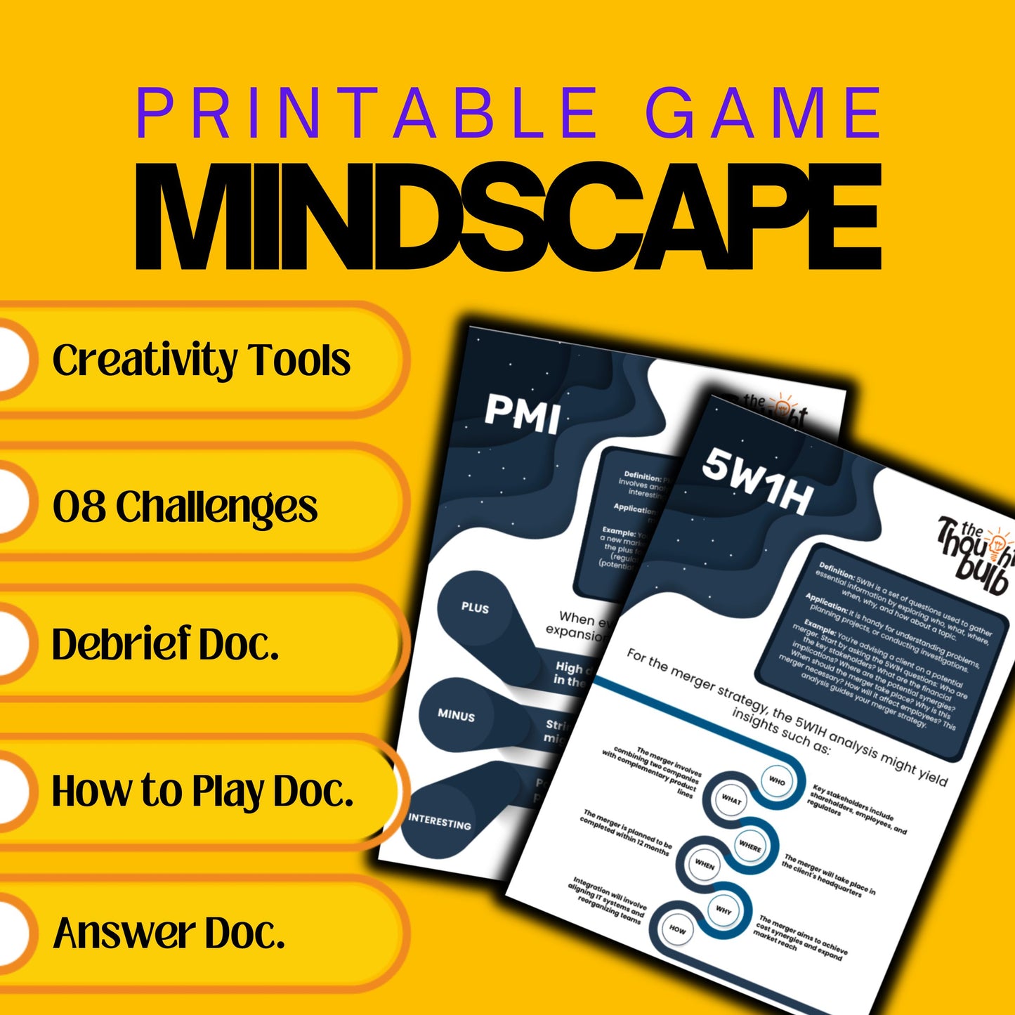 Mindscape DIY Activity | Discover 08 Innovation Tools | Game on Innovation