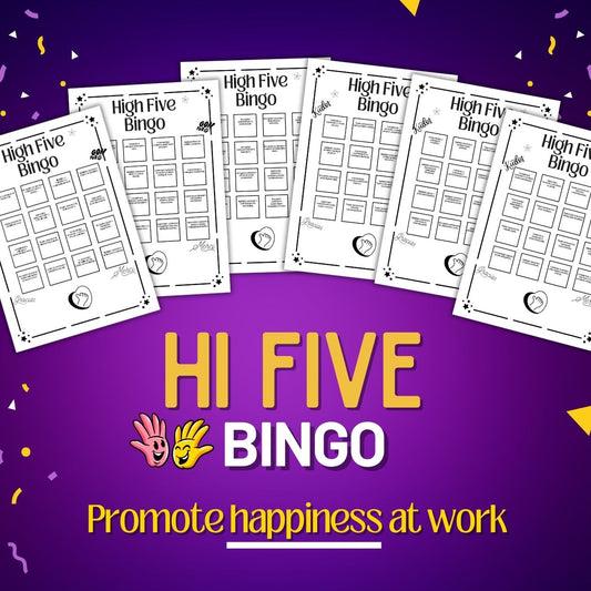 High Five Bingo | A Fun and Easy Kindness Game | Office Team Challenges | Instant Download